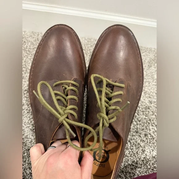 Born men's brown leather dress shoes, size 9 - Picture 6 of 12